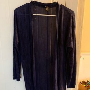 Forever 21 Blue and Black thin cardigan